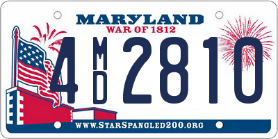 MD license plate 4MD2810