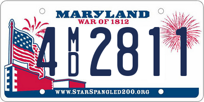 MD license plate 4MD2811