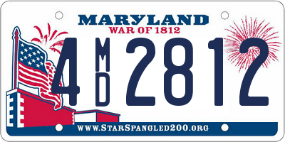 MD license plate 4MD2812