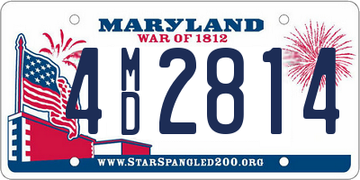 MD license plate 4MD2814