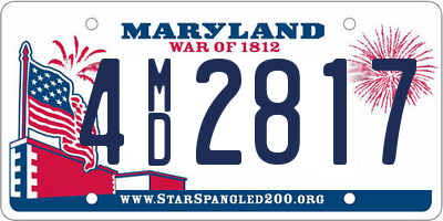 MD license plate 4MD2817