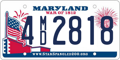 MD license plate 4MD2818