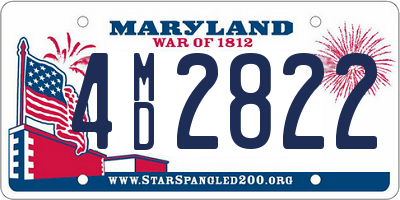 MD license plate 4MD2822