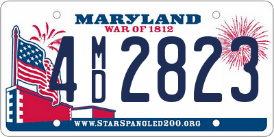 MD license plate 4MD2823