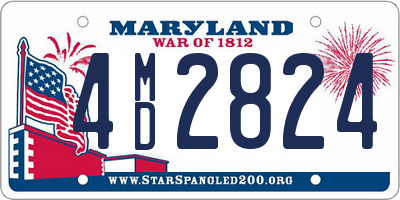 MD license plate 4MD2824