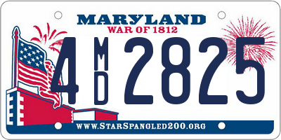 MD license plate 4MD2825