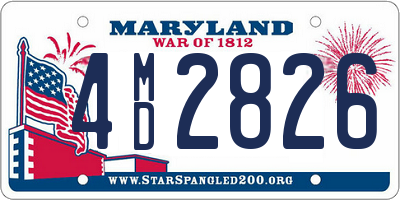 MD license plate 4MD2826