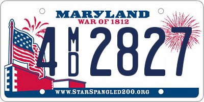 MD license plate 4MD2827