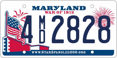 MD license plate 4MD2828