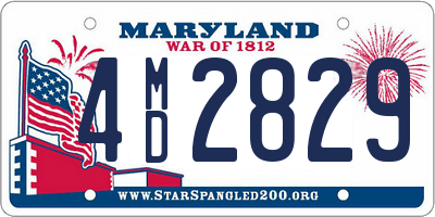 MD license plate 4MD2829