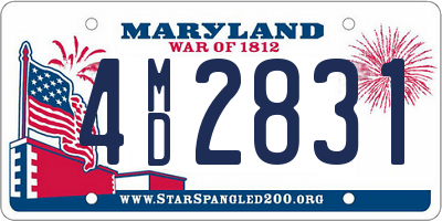 MD license plate 4MD2831