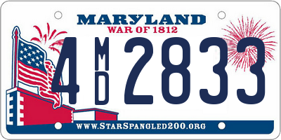 MD license plate 4MD2833