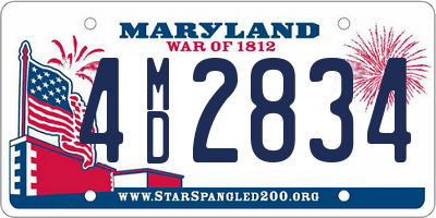 MD license plate 4MD2834