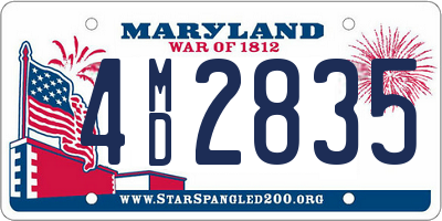 MD license plate 4MD2835