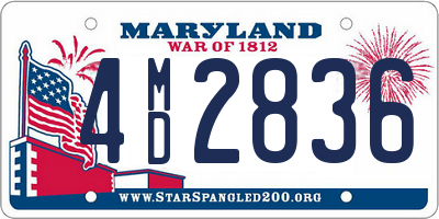 MD license plate 4MD2836