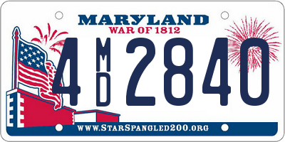 MD license plate 4MD2840