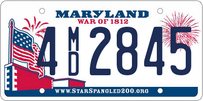 MD license plate 4MD2845