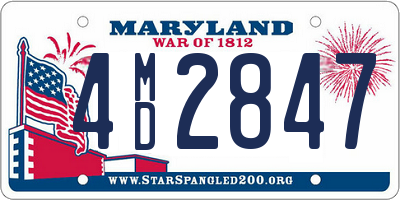 MD license plate 4MD2847