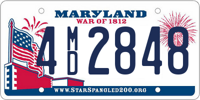 MD license plate 4MD2848