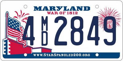 MD license plate 4MD2849