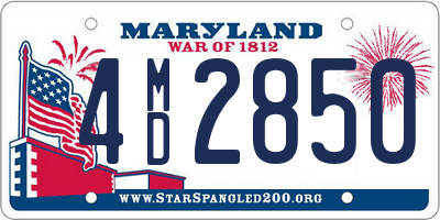 MD license plate 4MD2850