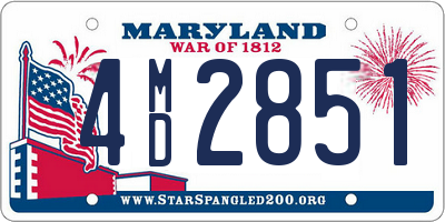 MD license plate 4MD2851