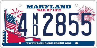 MD license plate 4MD2855