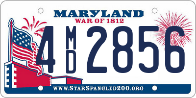 MD license plate 4MD2856