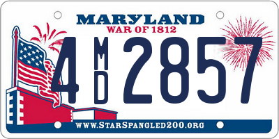 MD license plate 4MD2857