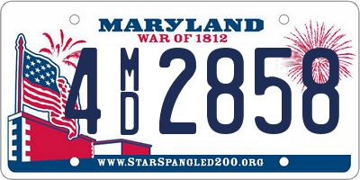 MD license plate 4MD2858