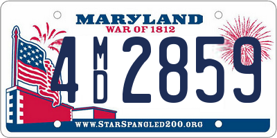 MD license plate 4MD2859