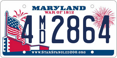 MD license plate 4MD2864