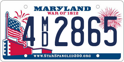 MD license plate 4MD2865