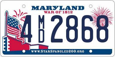 MD license plate 4MD2868