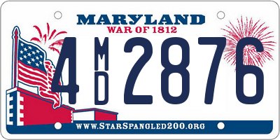 MD license plate 4MD2876