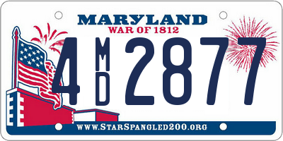 MD license plate 4MD2877