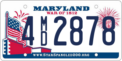 MD license plate 4MD2878