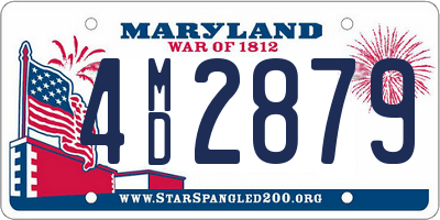 MD license plate 4MD2879