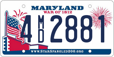 MD license plate 4MD2881