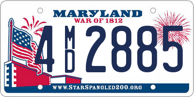 MD license plate 4MD2885