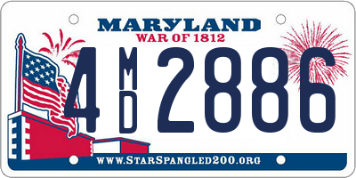 MD license plate 4MD2886