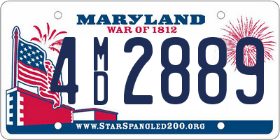 MD license plate 4MD2889