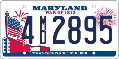 MD license plate 4MD2895