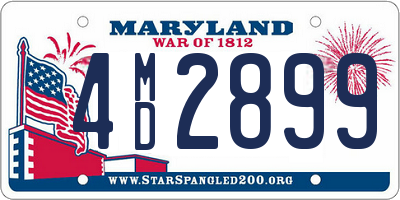 MD license plate 4MD2899