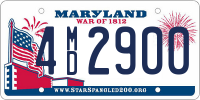 MD license plate 4MD2900