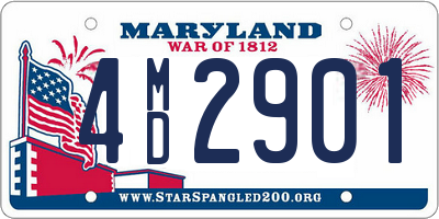 MD license plate 4MD2901