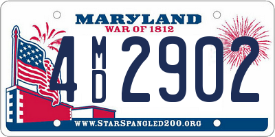 MD license plate 4MD2902