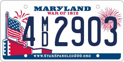 MD license plate 4MD2903