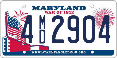 MD license plate 4MD2904