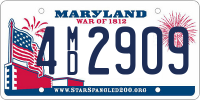 MD license plate 4MD2909